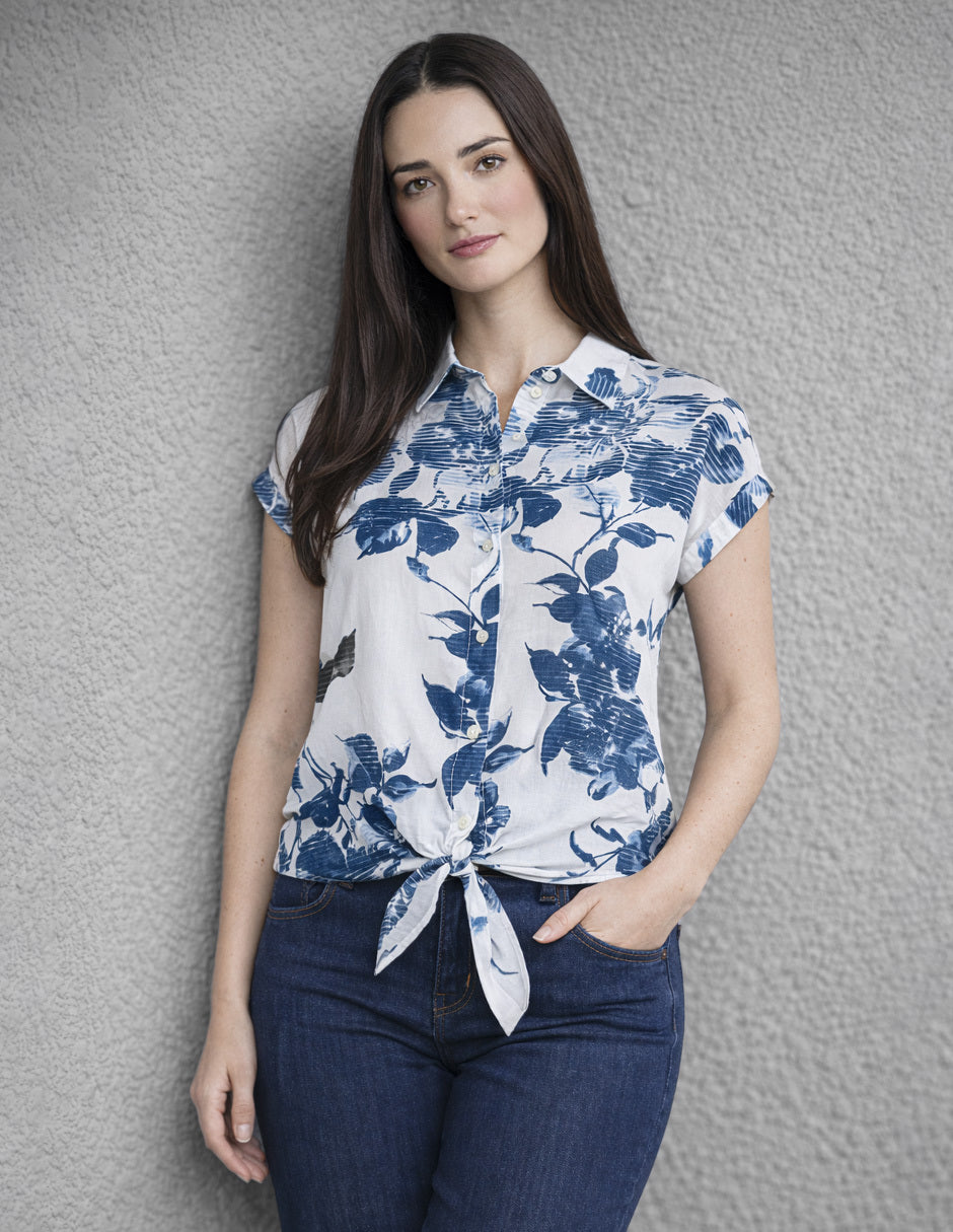 Blusa Blanca Estampada Hazel