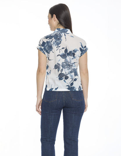 Blusa Blanca Estampada Hazel