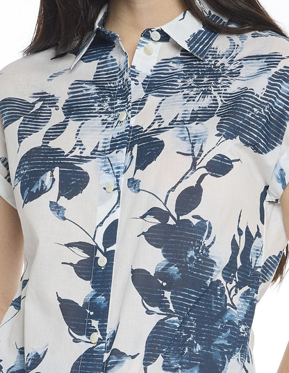 Blusa Blanca Estampada Hazel