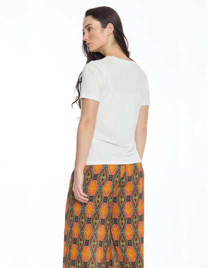 Blusa Lisa Hueso Lucca