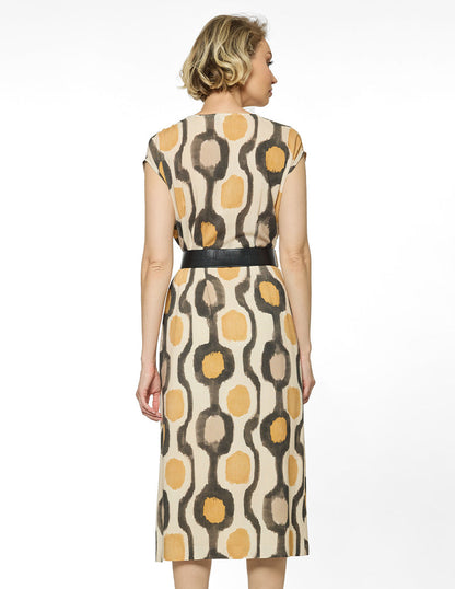 Vestido Chanel Estampado Beige Bella