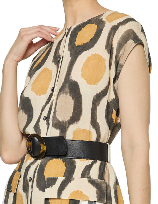 Vestido Chanel Estampado Beige Bella