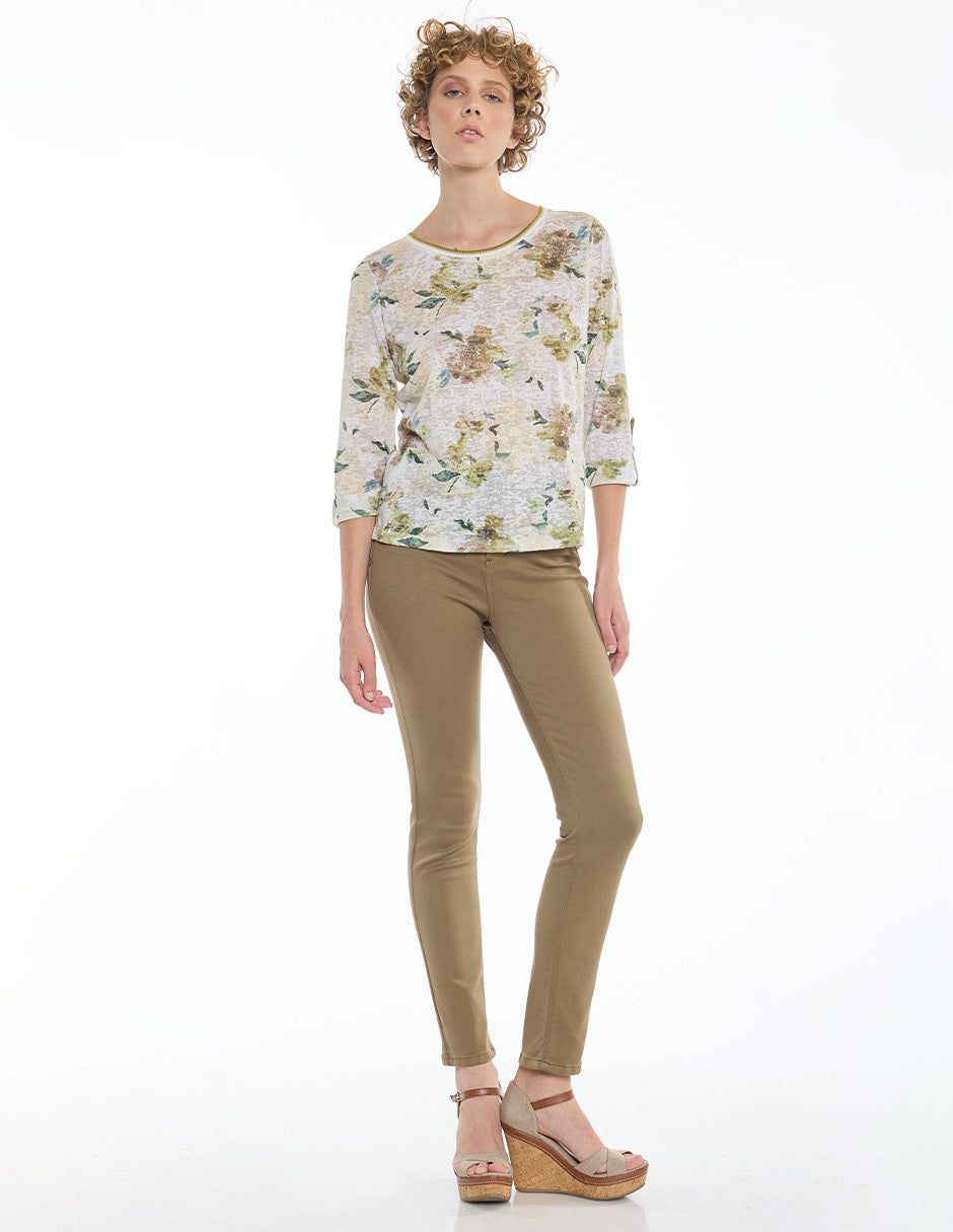 Blusa Blanca Estampada Cecilia