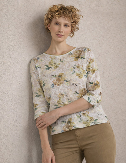 Blusa Blanca Estampada Cecilia