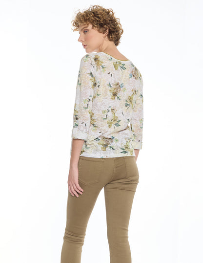 Blusa Blanca Estampada Cecilia