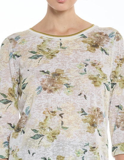 Blusa Blanca Estampada Cecilia