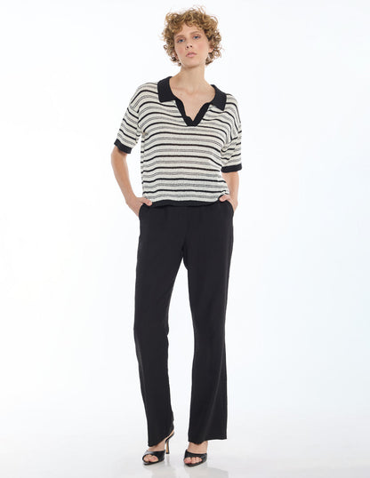 Blusa de Franjas Beige Cecilia