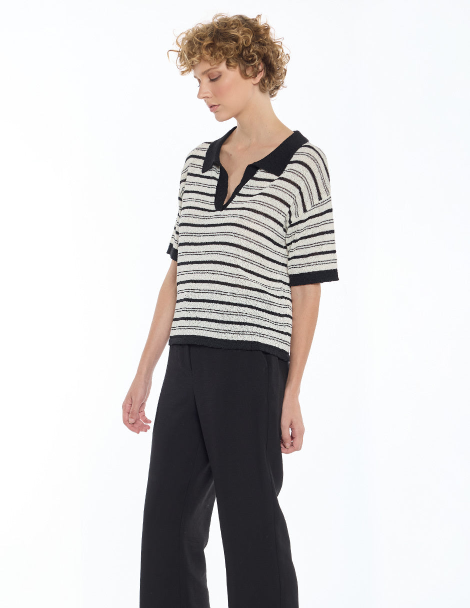 Blusa de Franjas Beige Cecilia