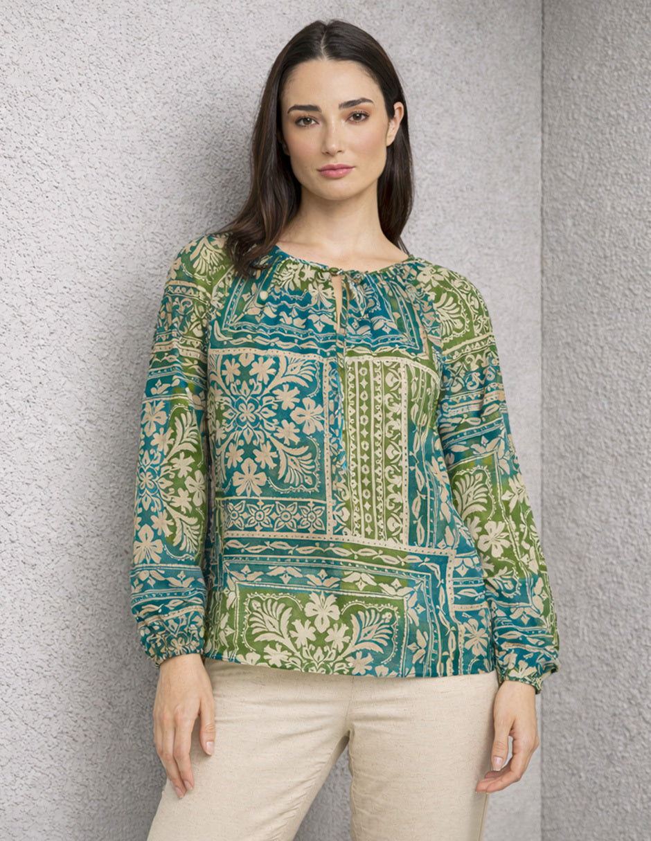 Blusa Estampada Multicolor Marcela