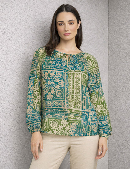 Blusa Estampada Multicolor Marcela