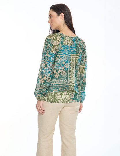 Blusa Estampada Multicolor Marcela