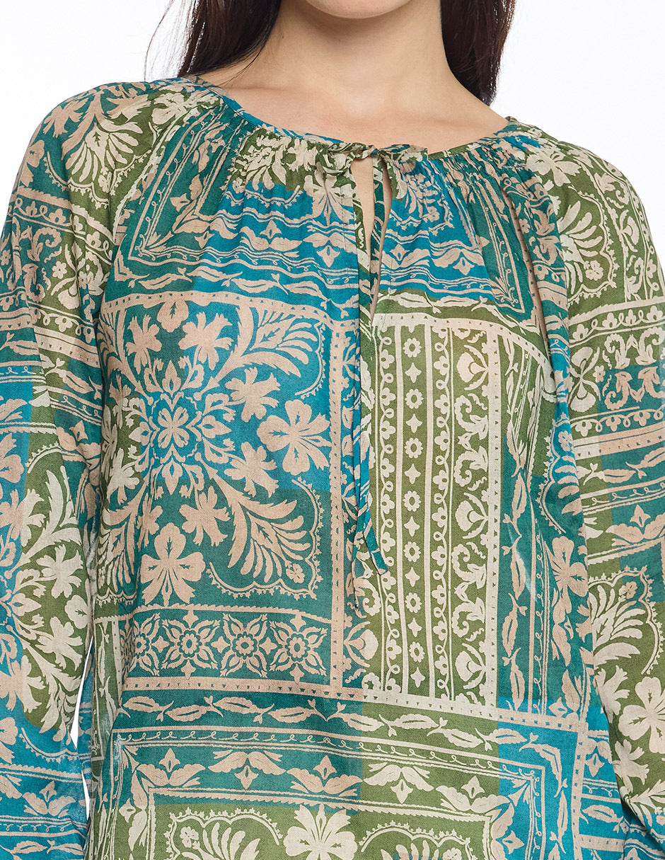 Blusa Estampada Multicolor Marcela