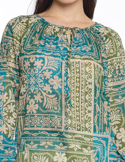 Blusa Estampada Multicolor Marcela