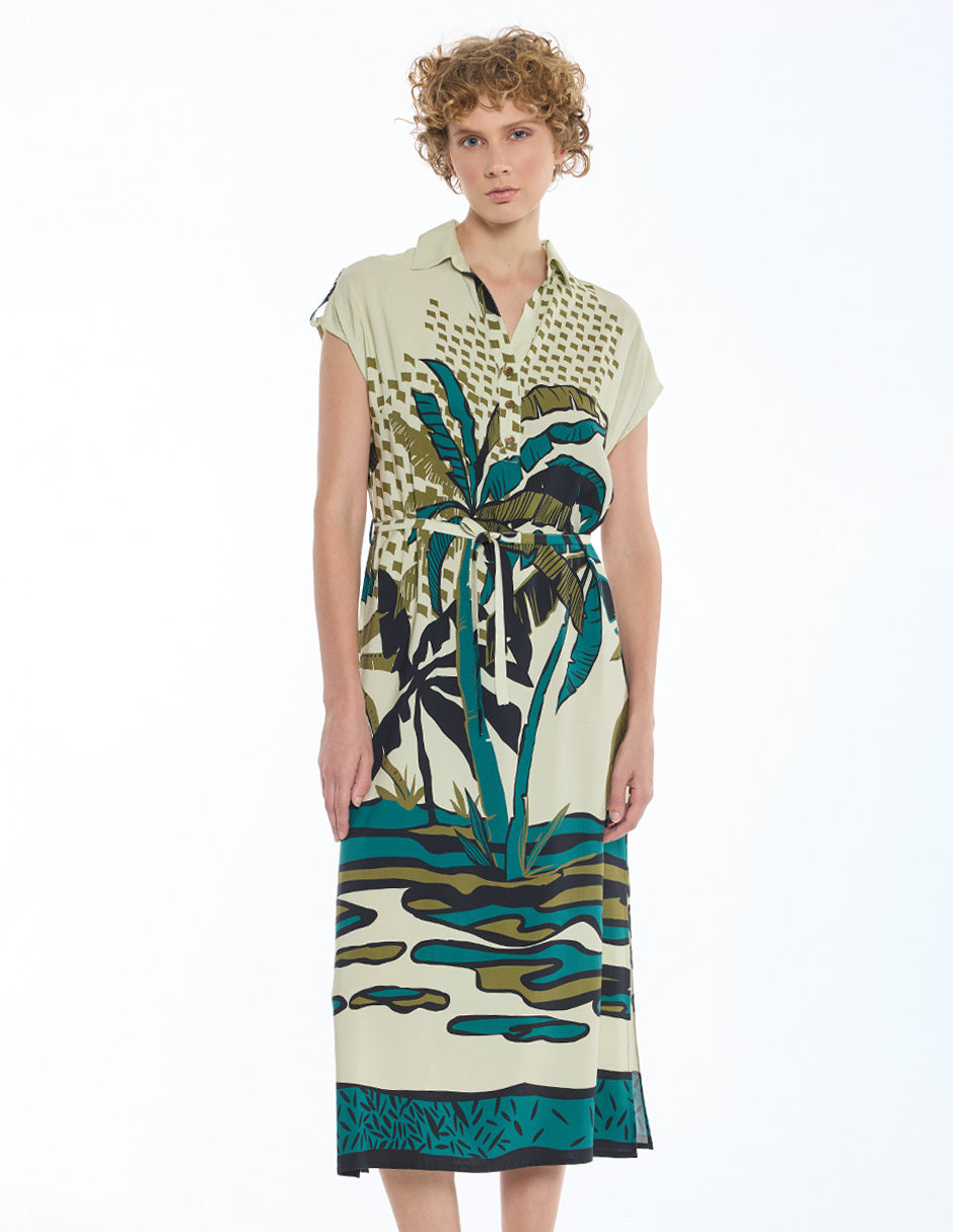 Vestido Largo Verde Marcela