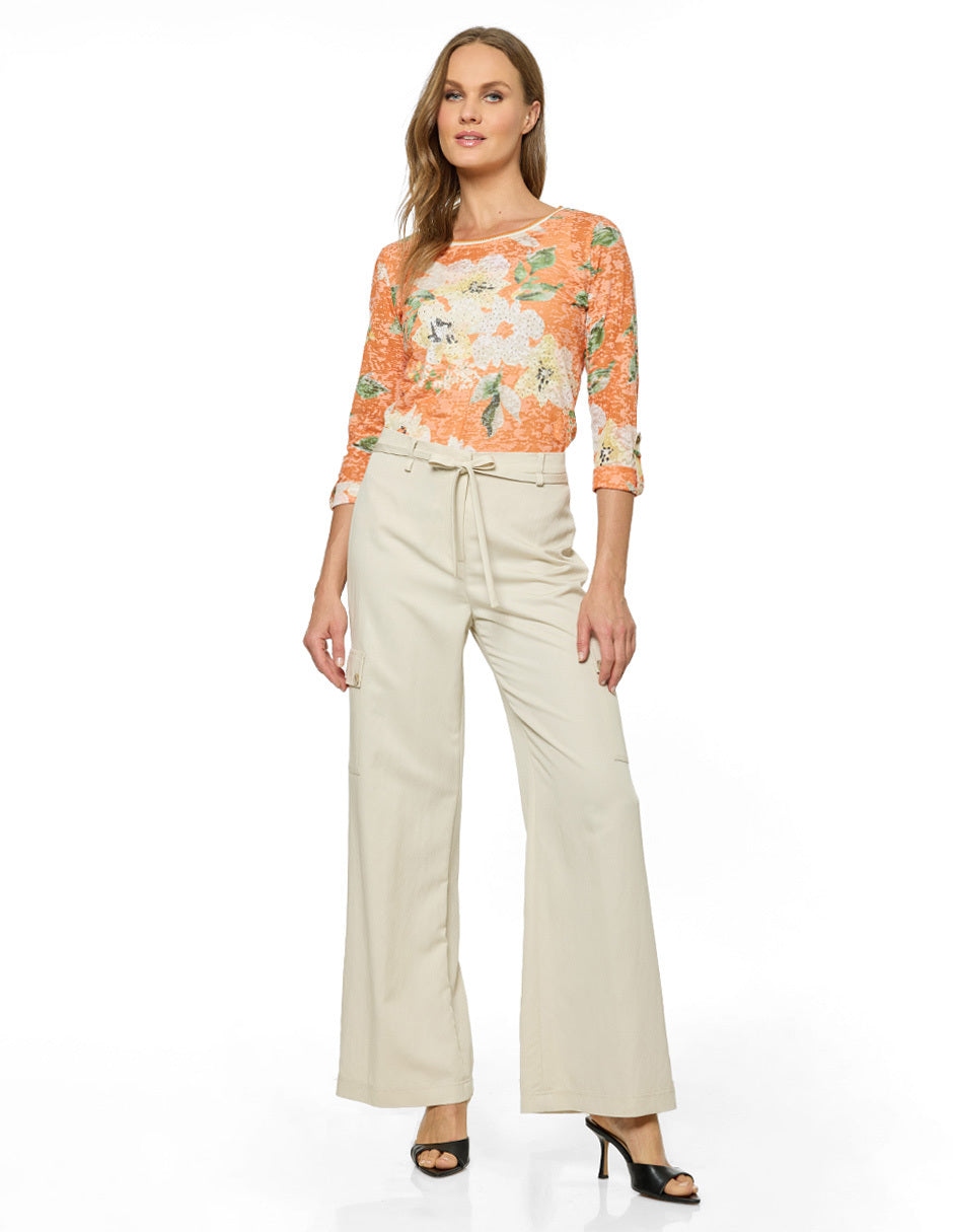 Blusa Naranja Estampada Salima