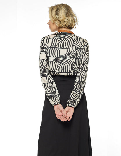 Blusa Blanca Estampada Yhara