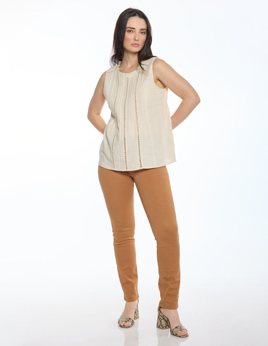 Blusa Melange Beige Jeanne