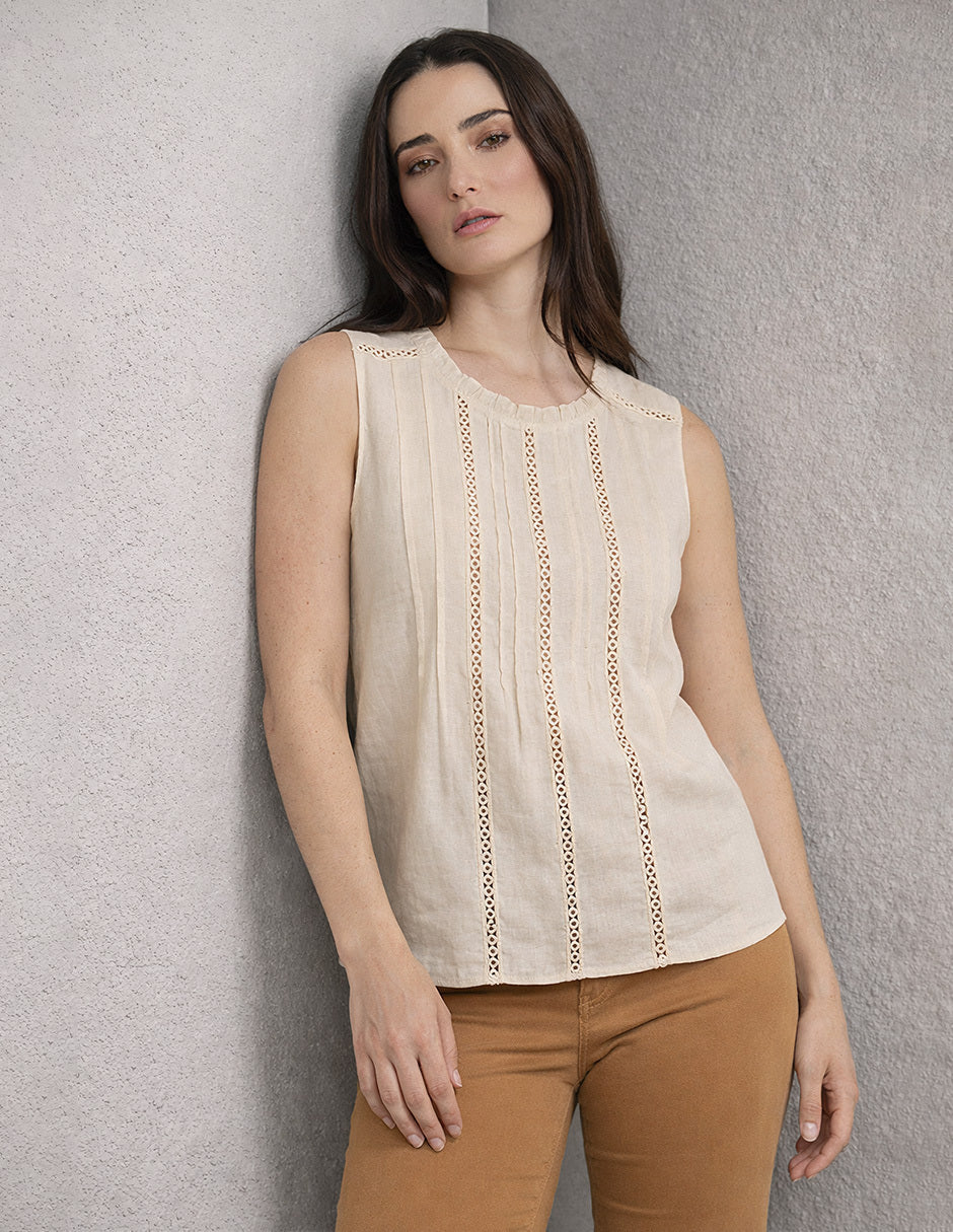 Blusa Melange Beige Jeanne