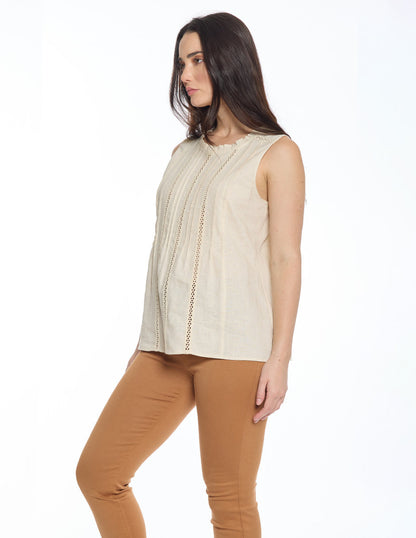 Blusa Melange Beige Jeanne