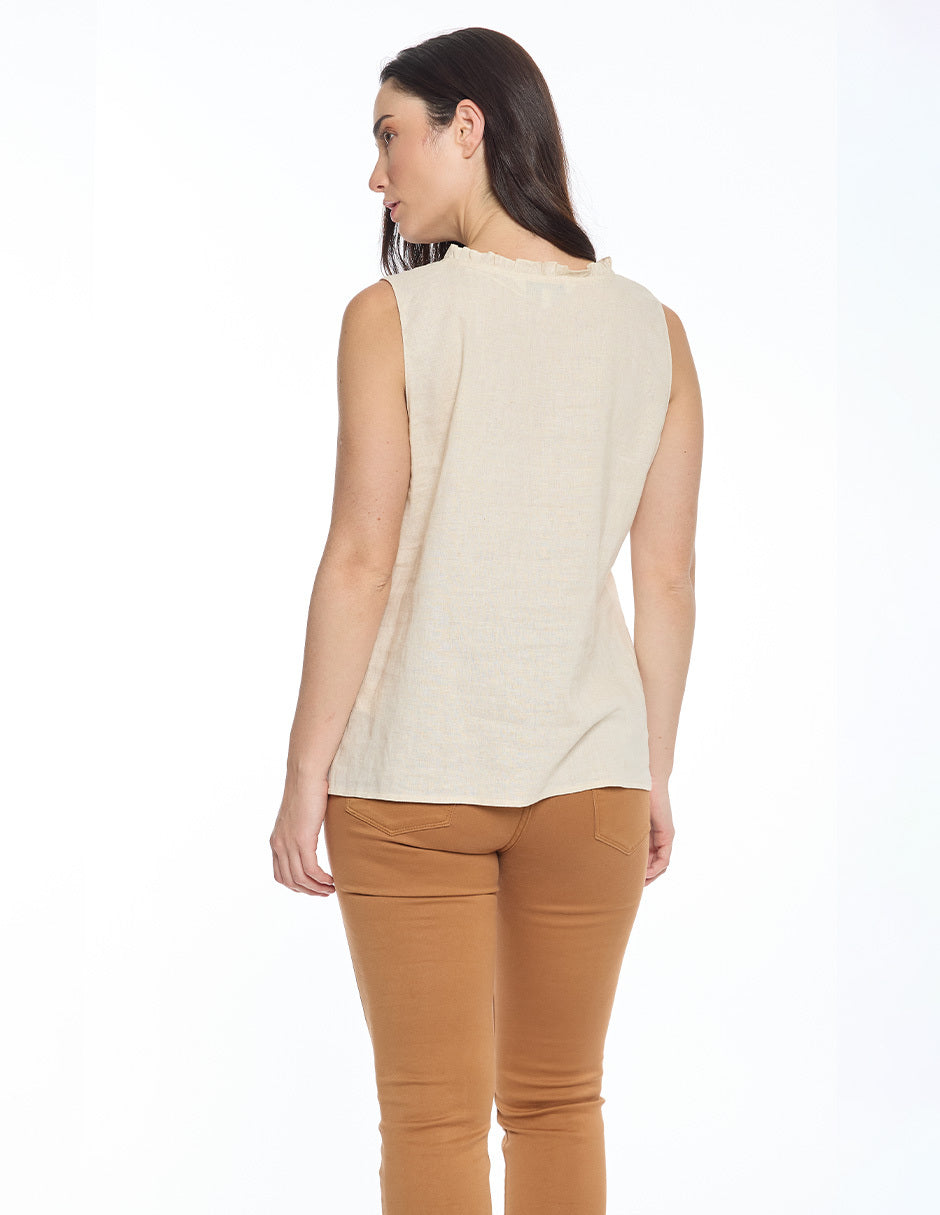 Blusa Melange Beige Jeanne