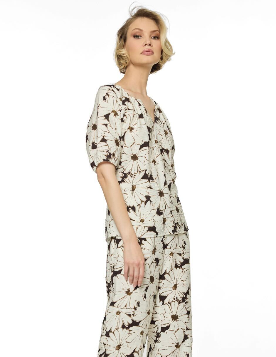 Blusa Estampada Hueso Ellen