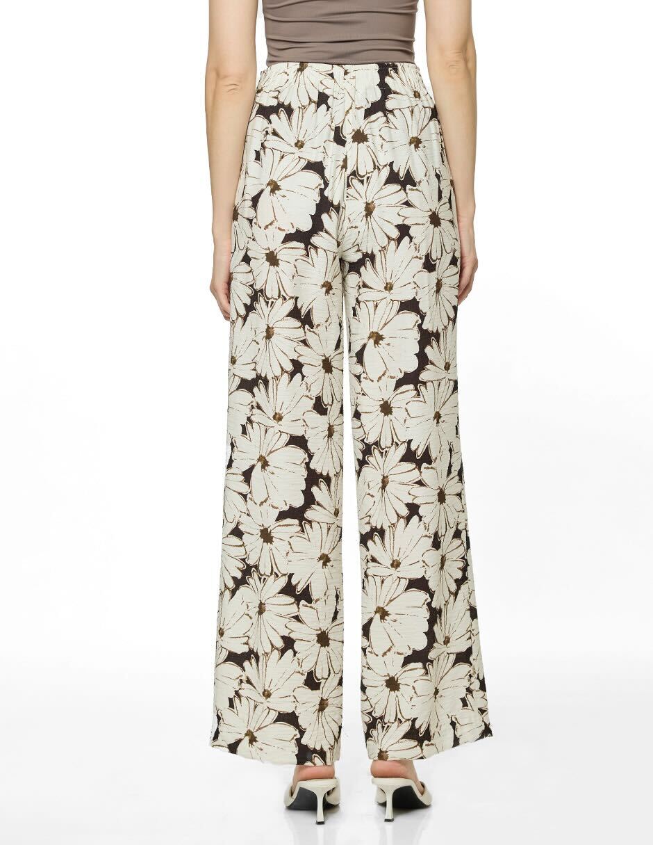 Pantalón Estampado Hueso Ellen