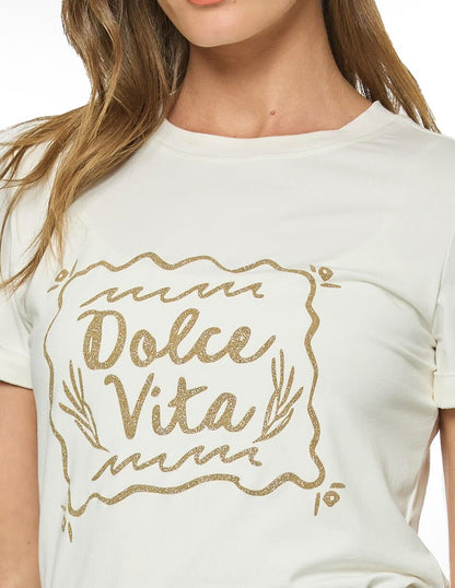 Blusa Hueso Escote Redondo Ellen