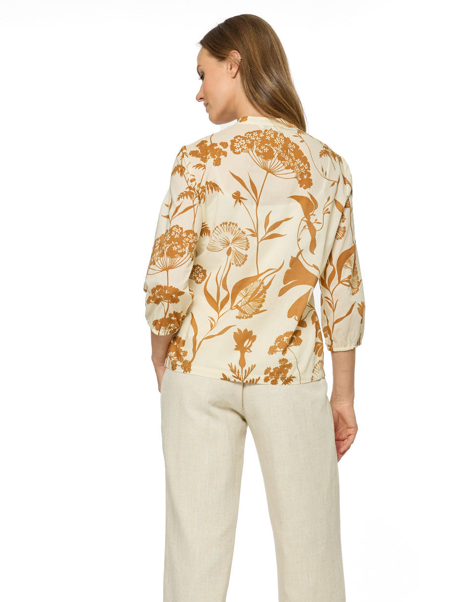Blusa Beige Estampada Kalie