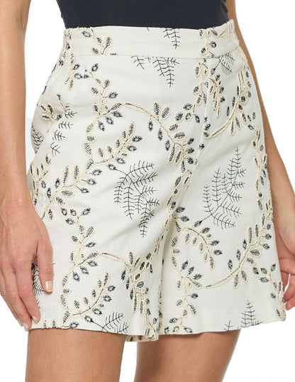 Short Bordado Blanco Astrid