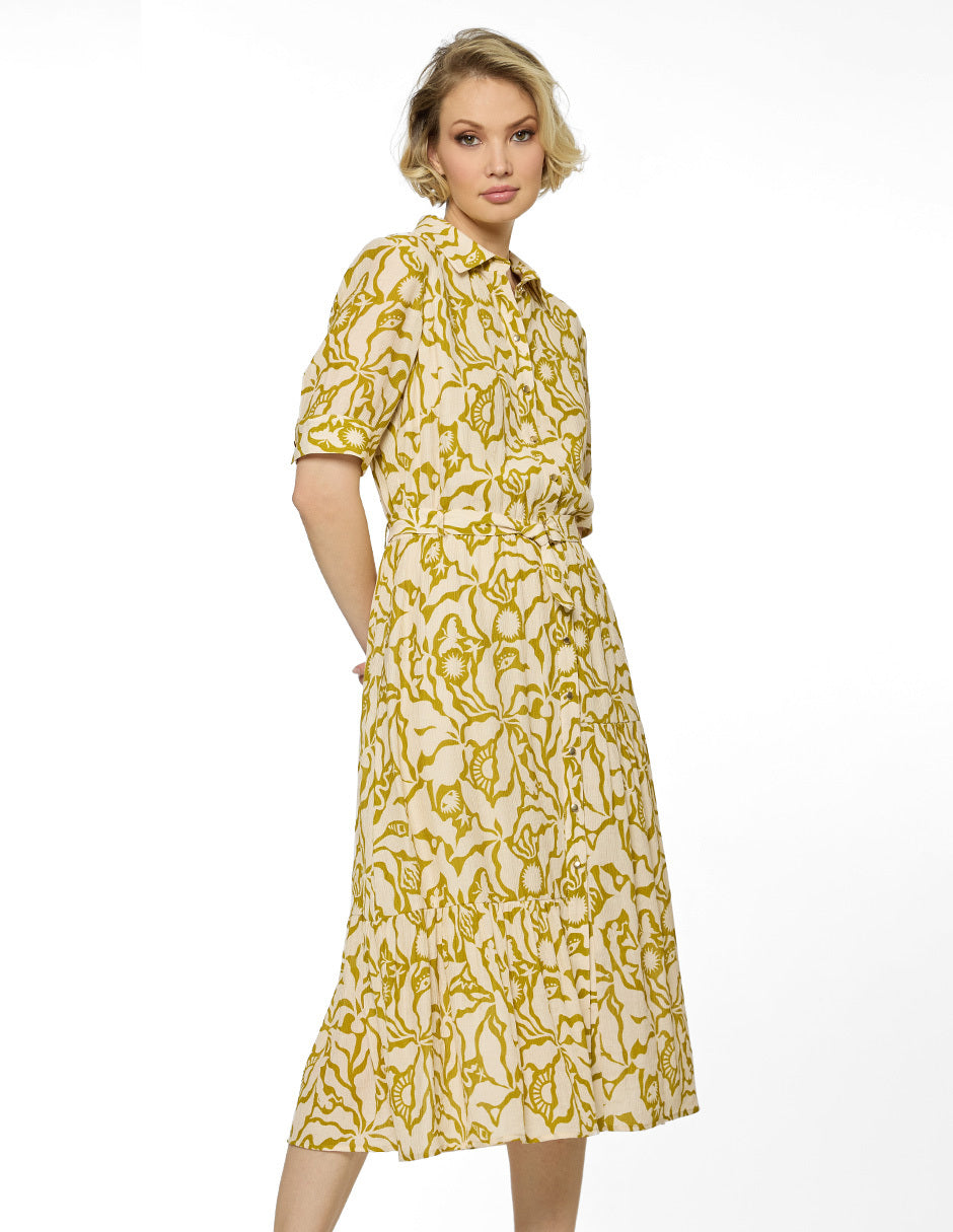 Vestido Camisero Beige Astrid