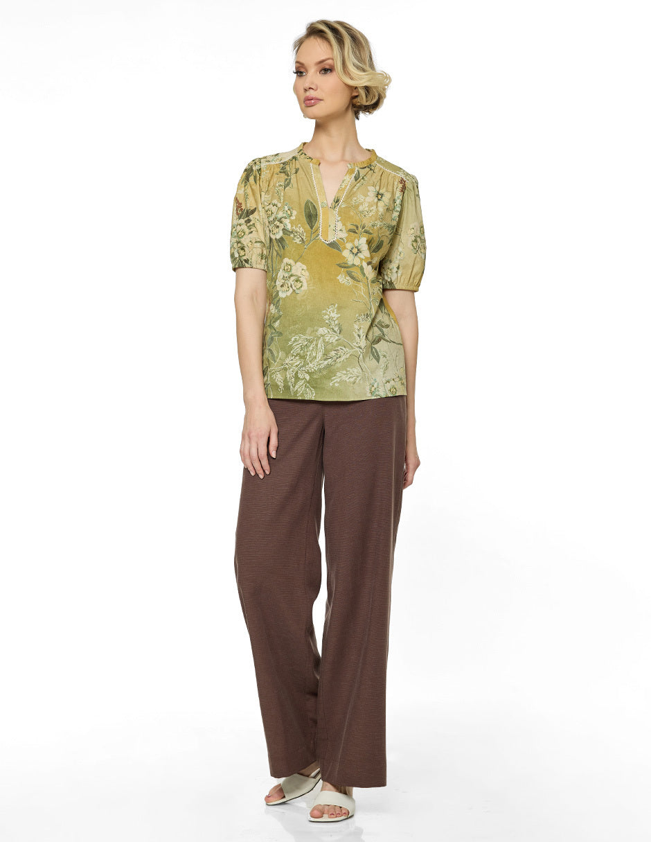 Blusa Beige Estampada Renata