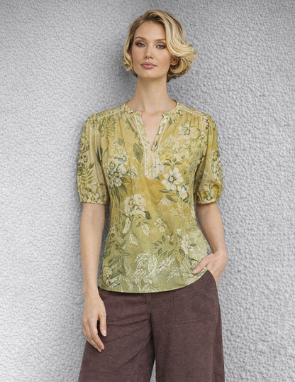 Blusa Beige Estampada Renata