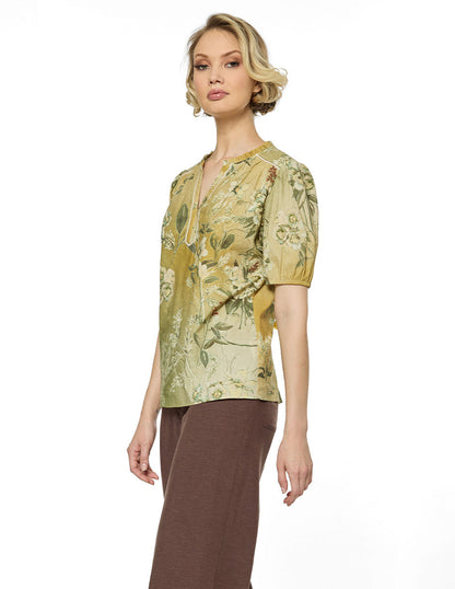 Blusa Beige Estampada Renata