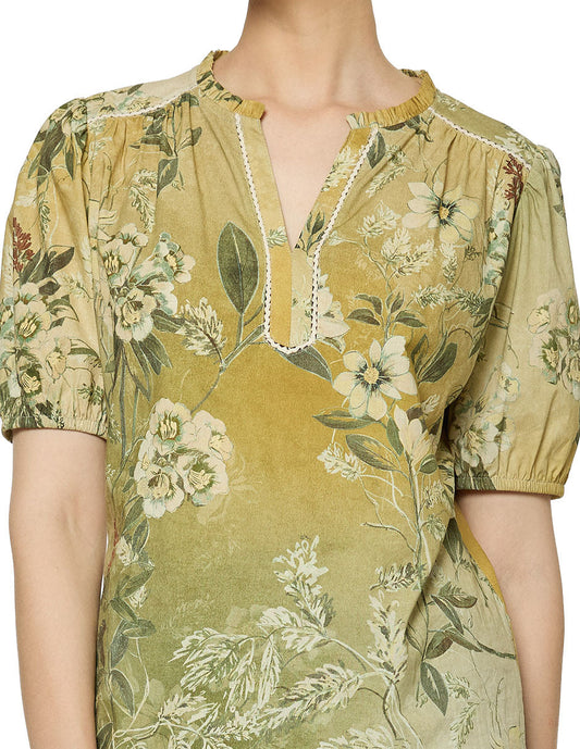 Blusa Beige Estampada Renata