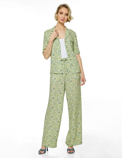 Blusa Verde Estampada Samira