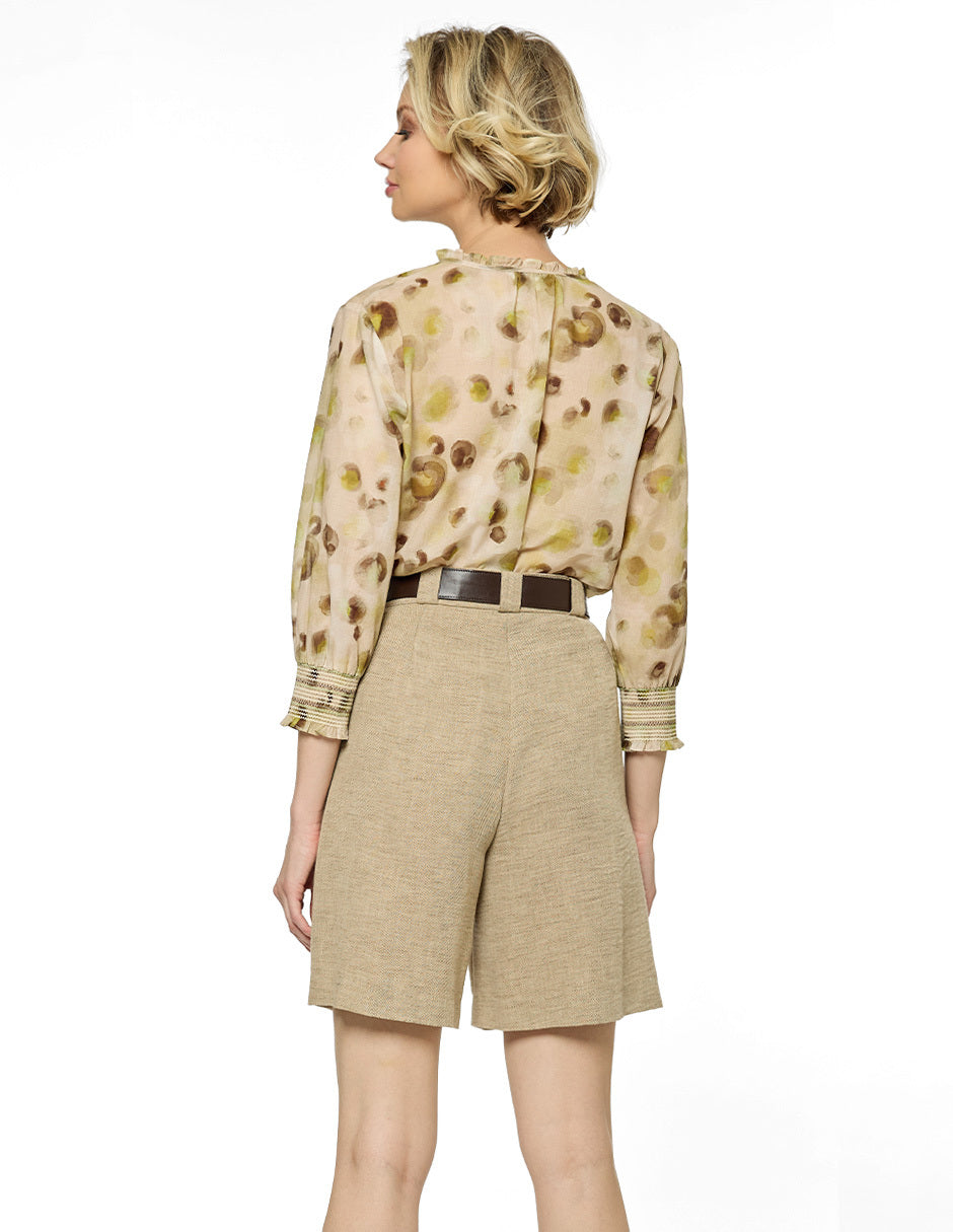 Blusa Beige Estampada Delaney