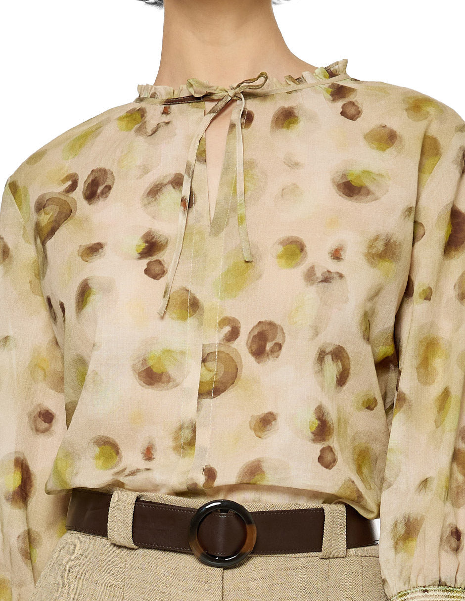 Blusa Beige Estampada Delaney