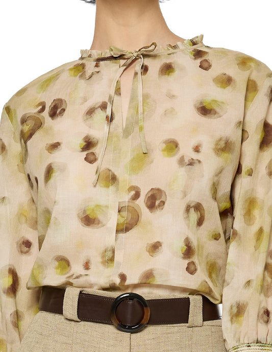 Blusa Beige Estampada Delaney
