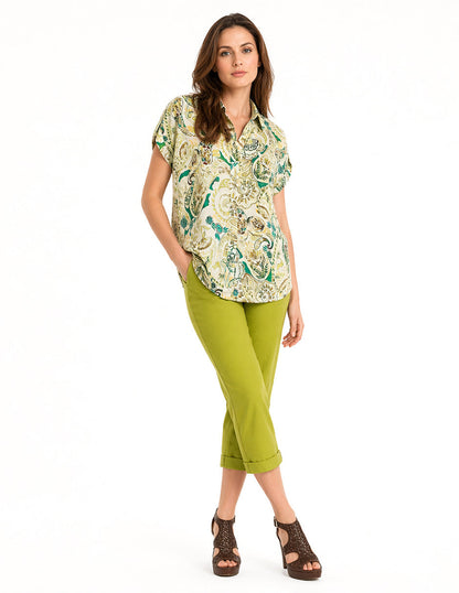 Blusa Verde Estampado Claudia
