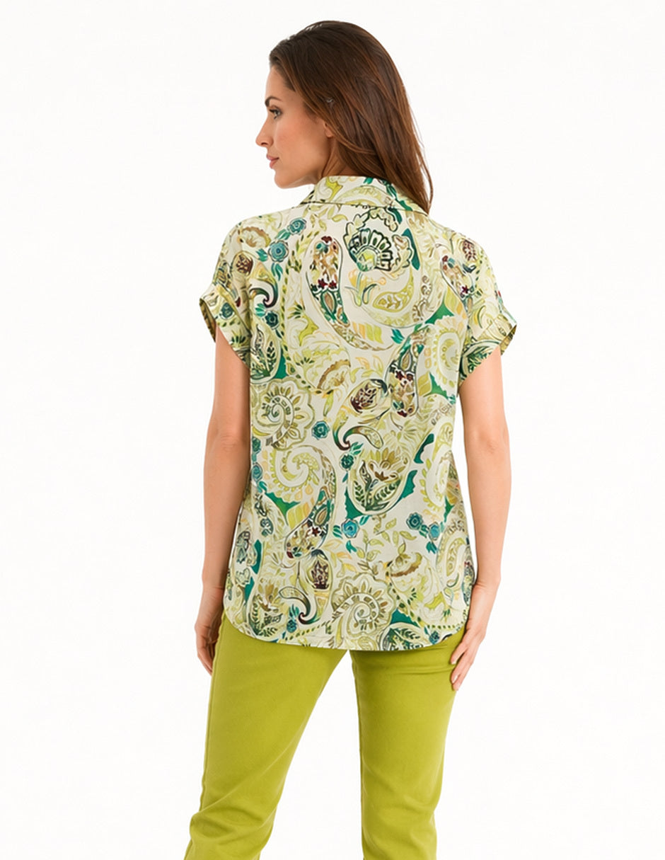 Blusa Verde Estampado Claudia