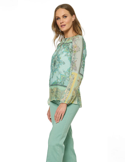 Blusa Aqua Estampada Lilia
