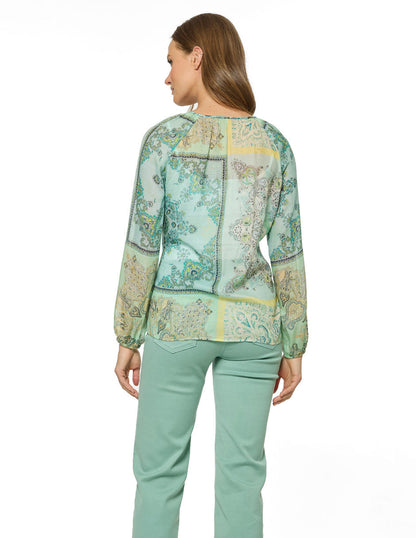 Blusa Aqua Estampada Lilia