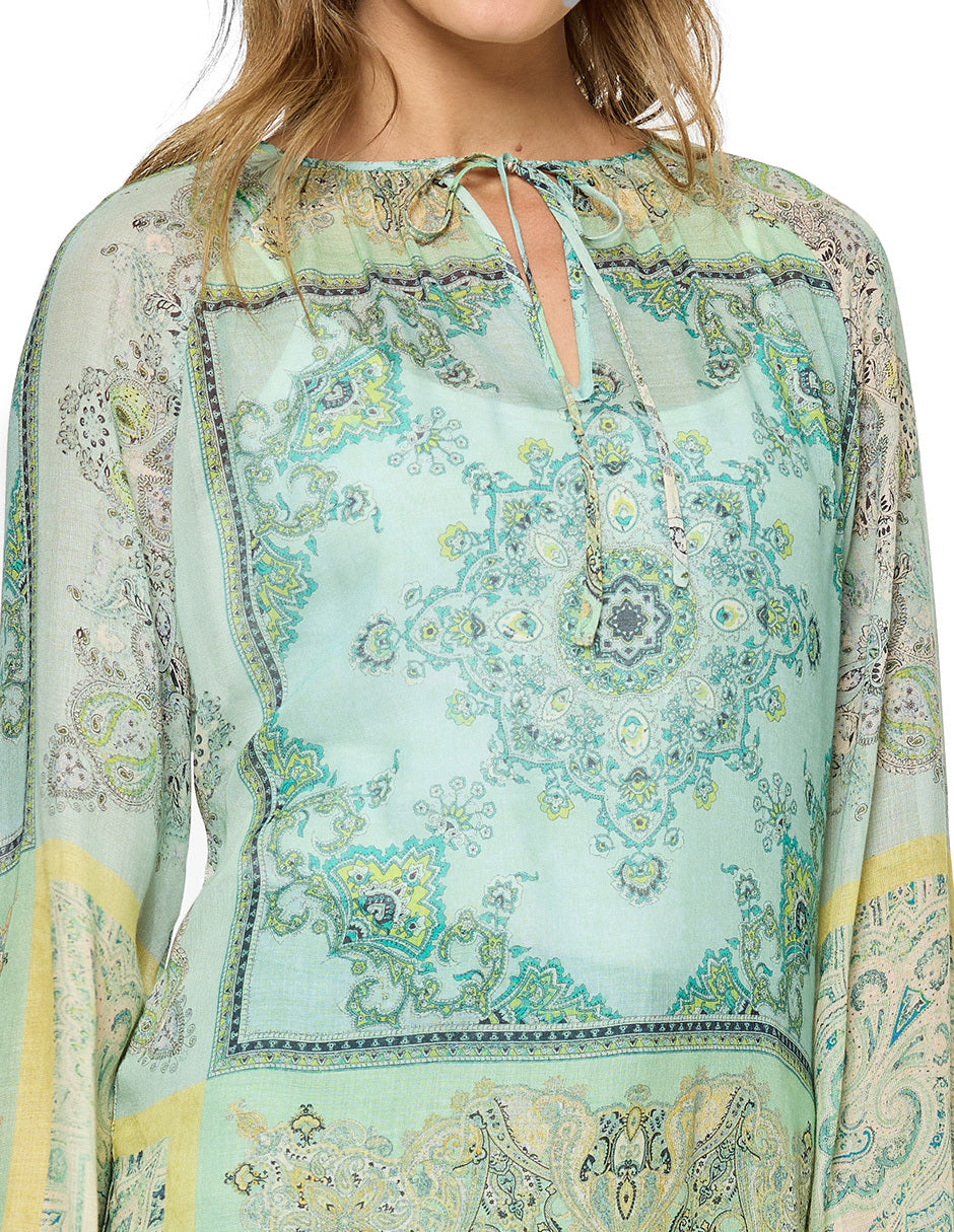 Blusa Aqua Estampada Lilia