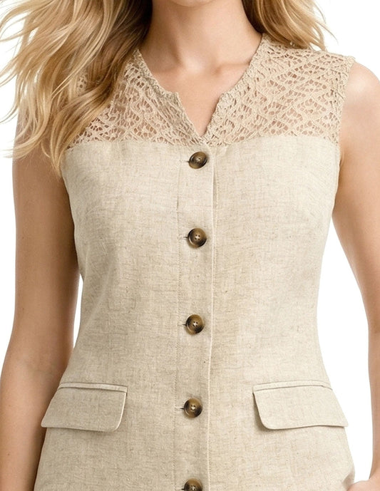 Chaleco Beige Luana