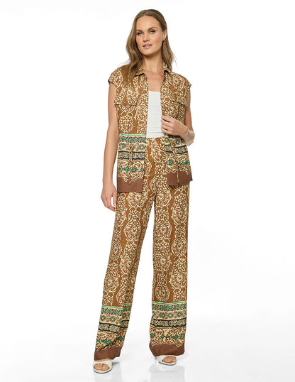 Blusa Café Estampada Genni