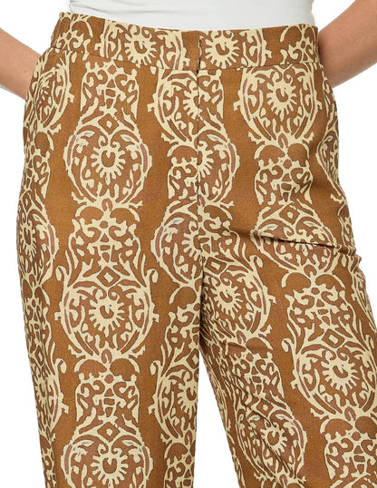 Pantalón Café Estampado Genni