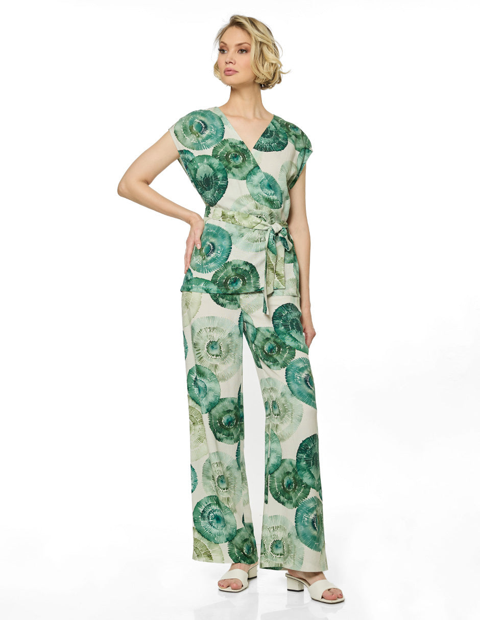 Blusa Verde Estampada Zoe