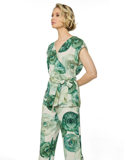 Blusa Verde Estampada Zoe