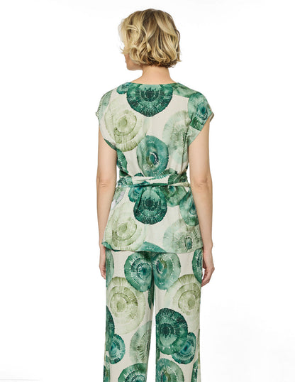 Blusa Verde Estampada Zoe