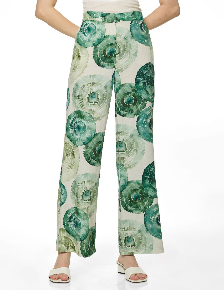 Pantalón Verde Estampado Zoe